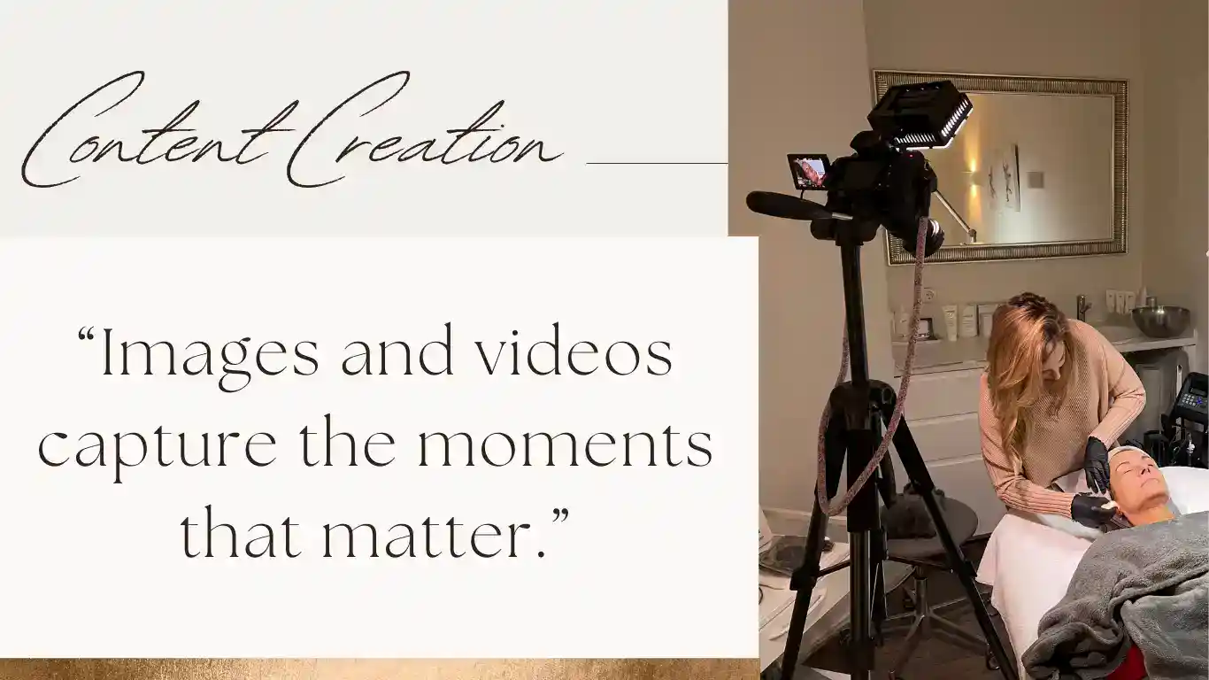 Nadi Beckmann produziert Beauty Video Content während einer Hautbehandlung in einem Studio