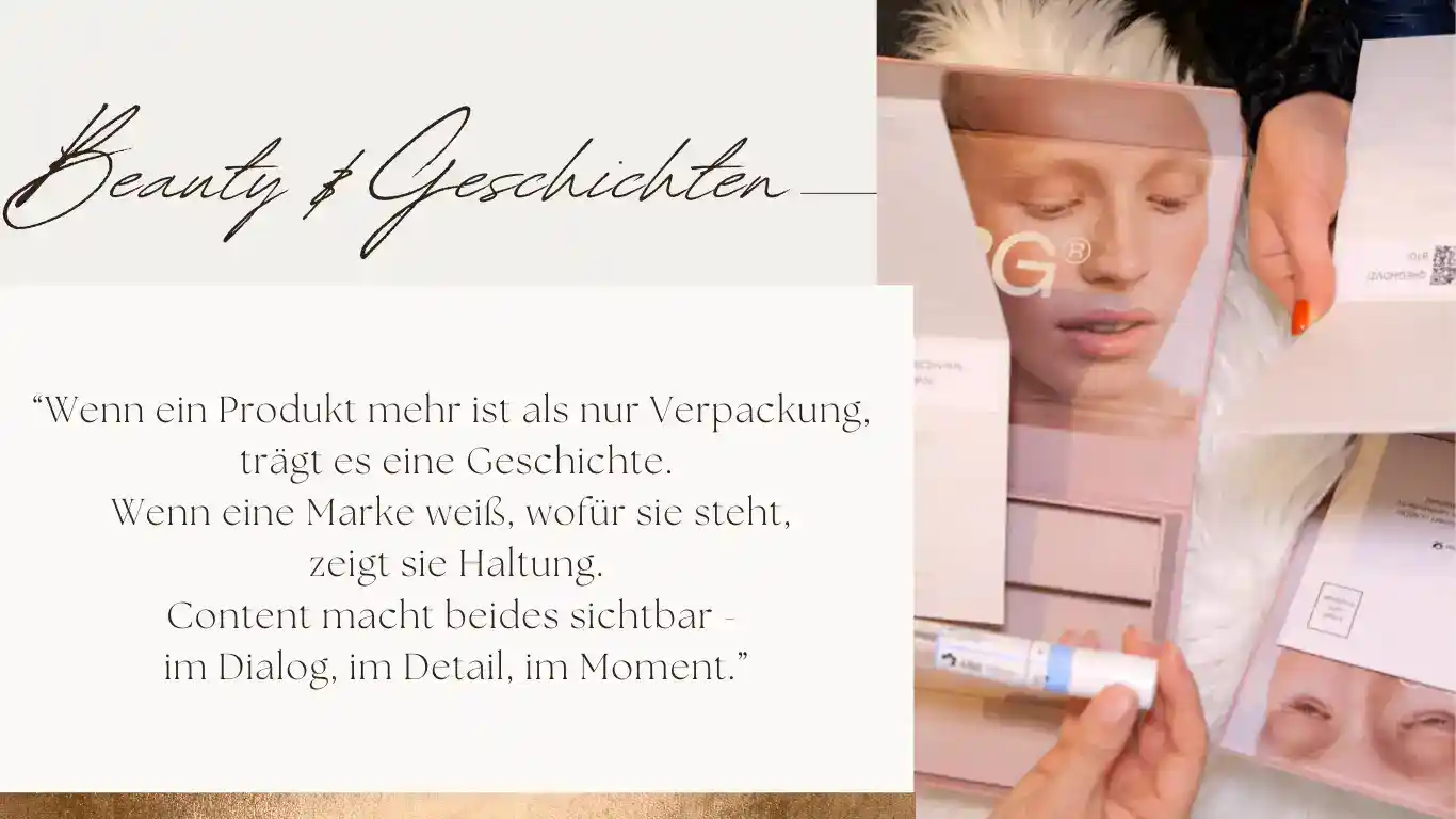 Beauty Produkte und Hautpflege werden für Content und Storytelling präsentiert