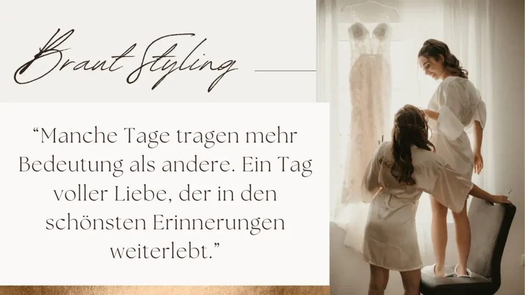 Braut beim Getting Ready mit Brautstyling und Braut Make-up von Nadi Beckmann